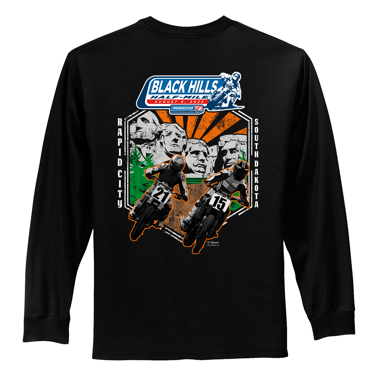 2023 AFT Black Hills Half Mile Long Sleeve Event Tee - Black