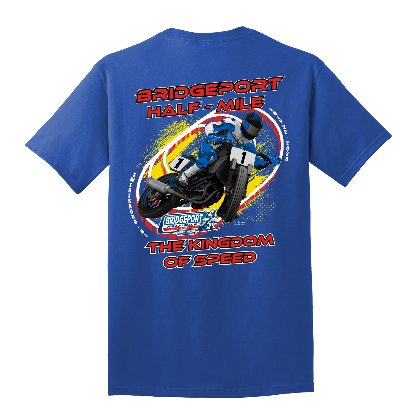 2023 AFT Bridgeport Half Mile Event Tee - Royal