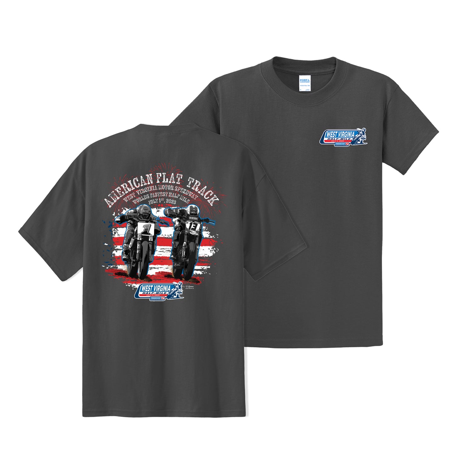 2023 AFT West Virginia Half Mile Event Tee - Charcoal