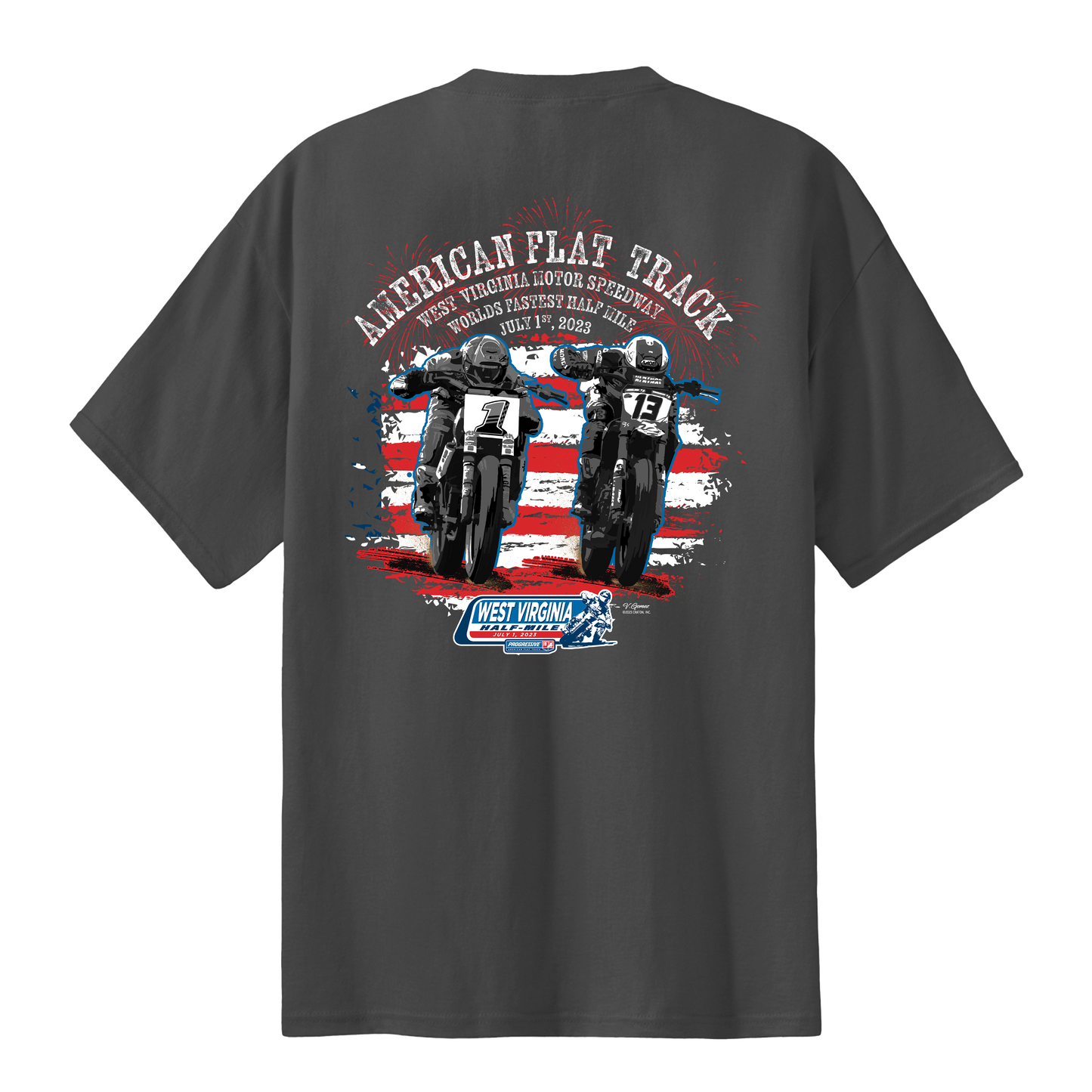 2023 AFT West Virginia Half Mile Event Tee - Charcoal