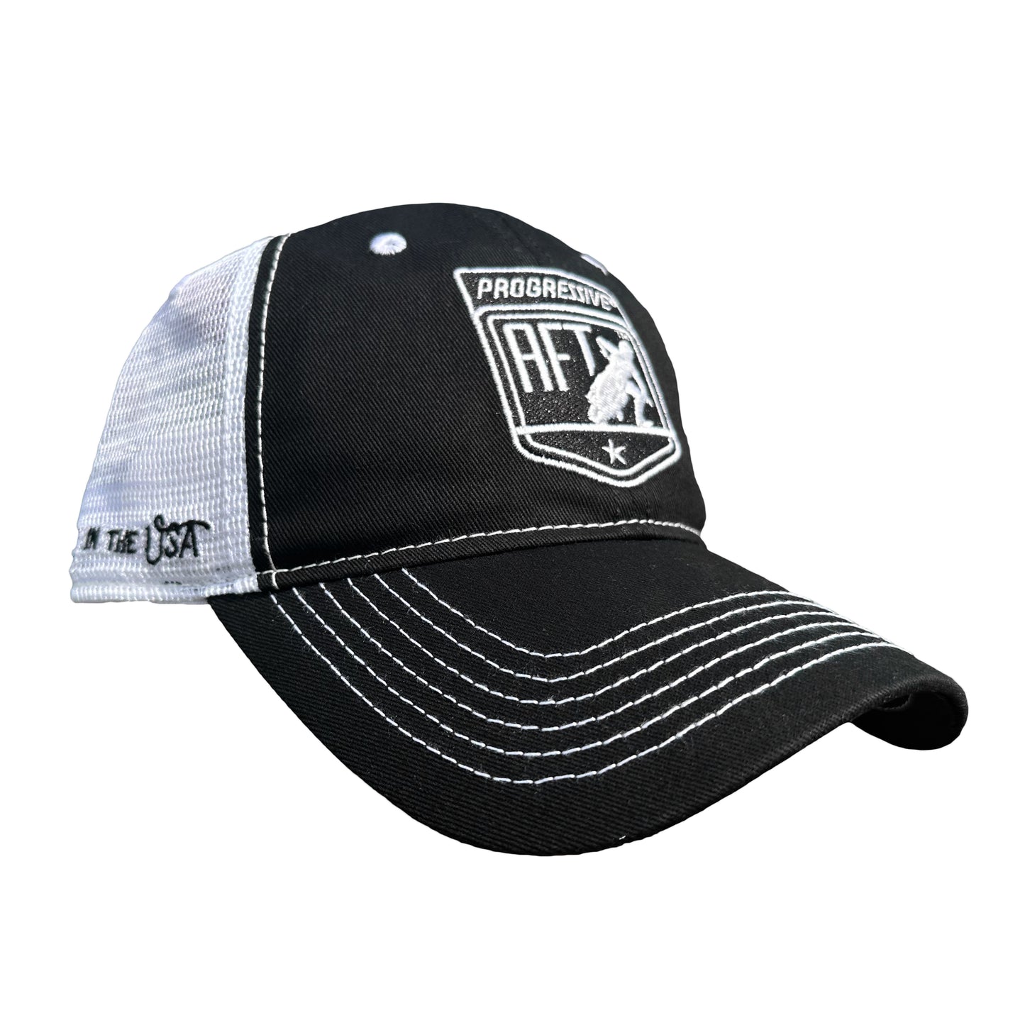 American Flat Track Trucker Hat - Black/White