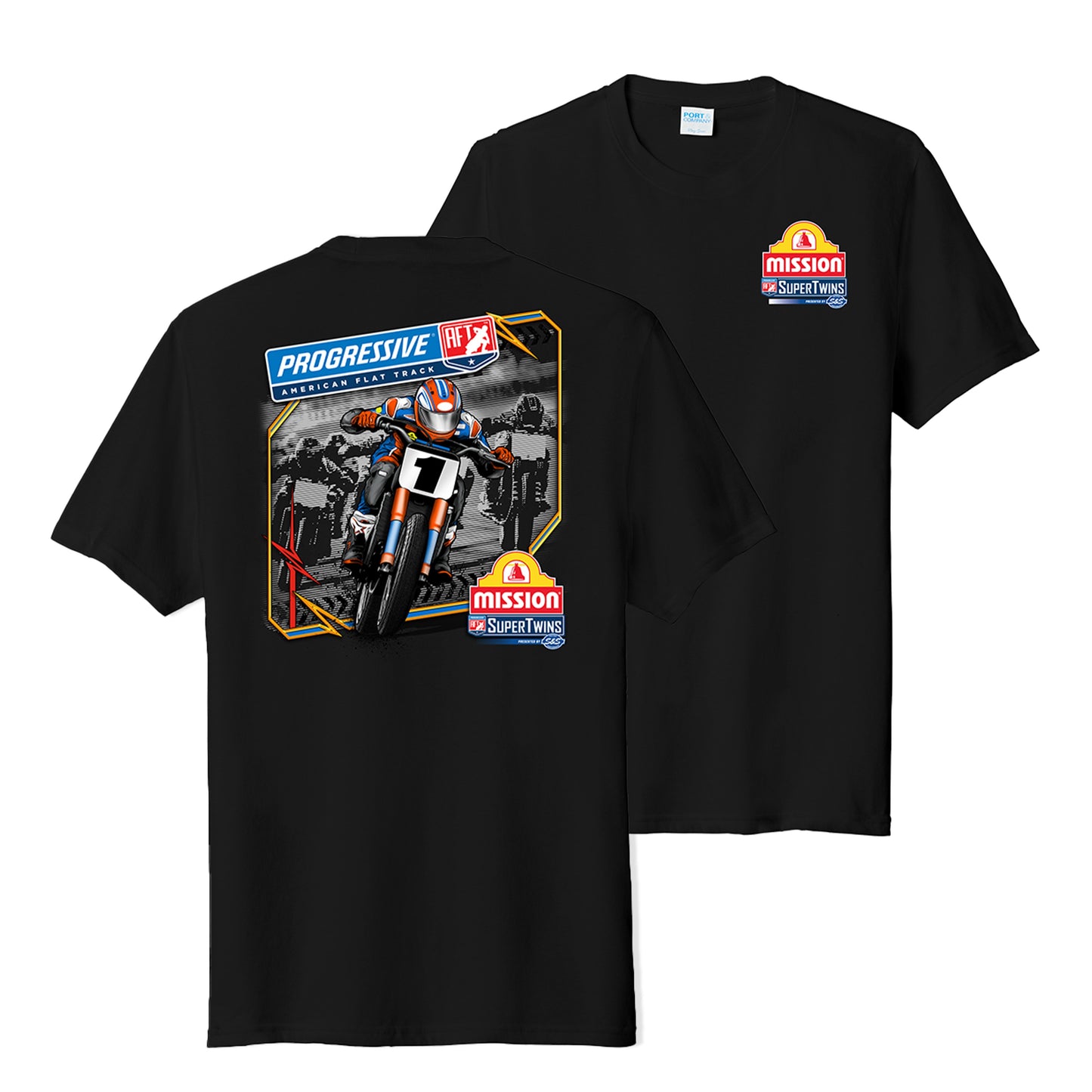 Mission SuperTwins Tee - Heather Black