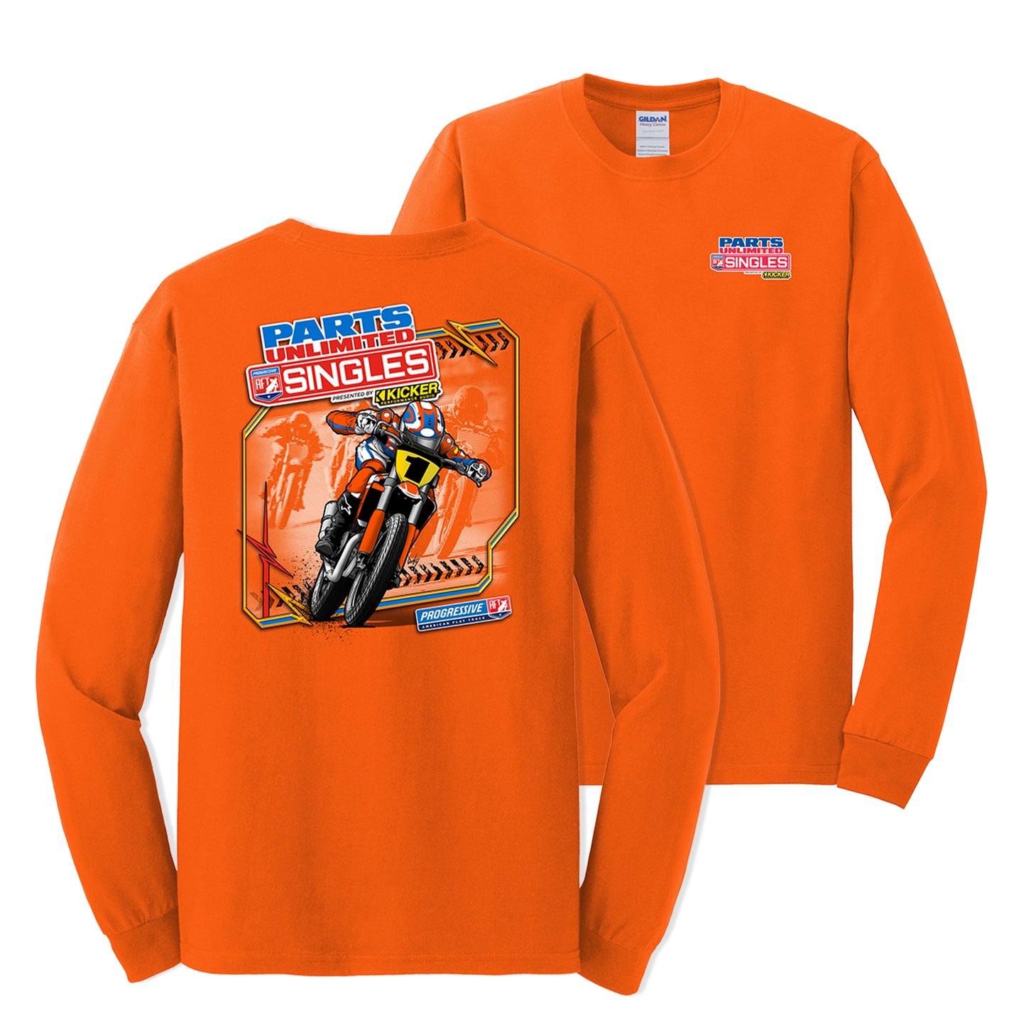 Parts Unlimited Singles Long Sleeve Tee - Orange