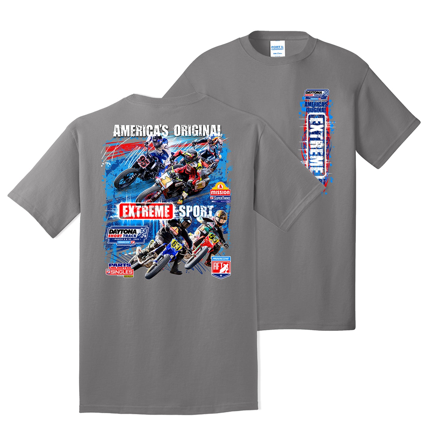 2023 AFT Daytona Short Track Event Tee - Medium Grey