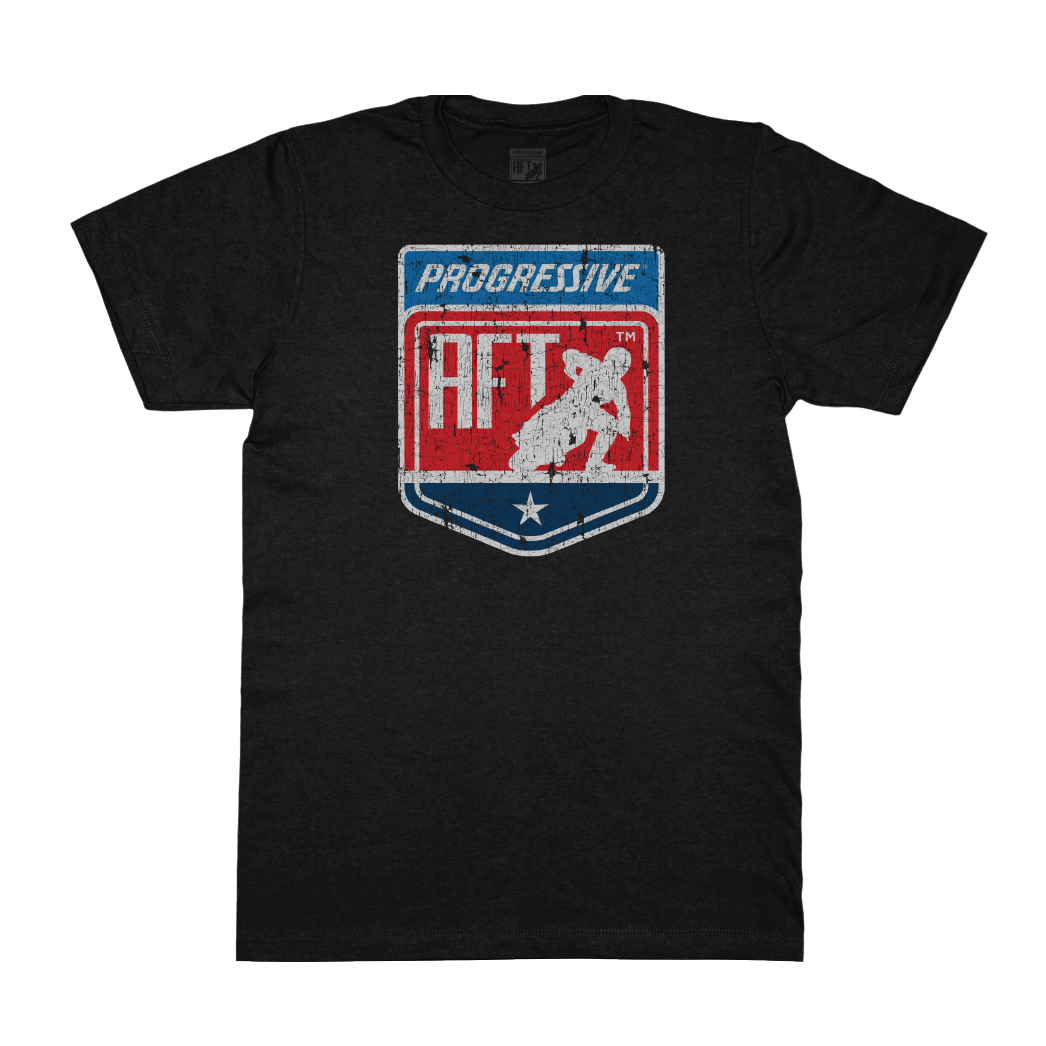 AFT Distressed Shield Tee - Black Heather