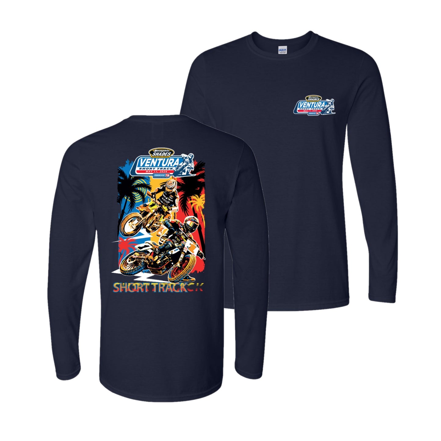 2024 AFT Ventura Short Track Long Sleeve Event Tee - Navy