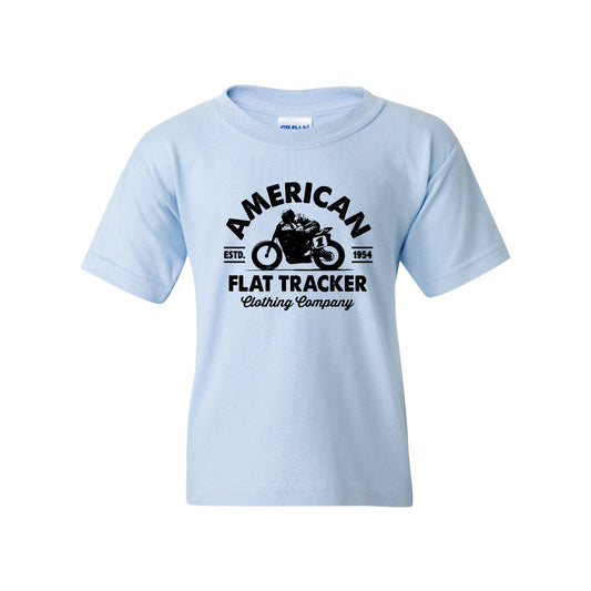 American Flat Track Est 1954 Youth Tee - Light Blue