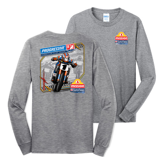 Mission SuperTwins Long Sleeve Tee - Athletic Heather